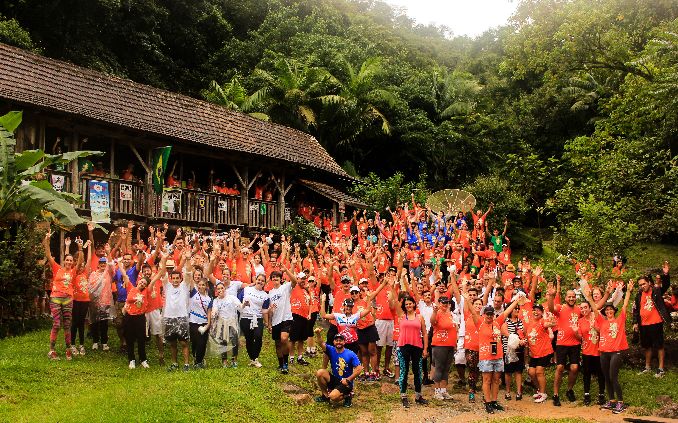 Foto da edição 2017 da etapa Camboriú do Circuito Sesc de Caminhadas na Natureza