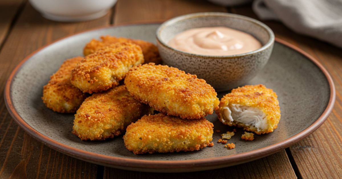 Isca de tilápia crocante com molho rosé cremoso!